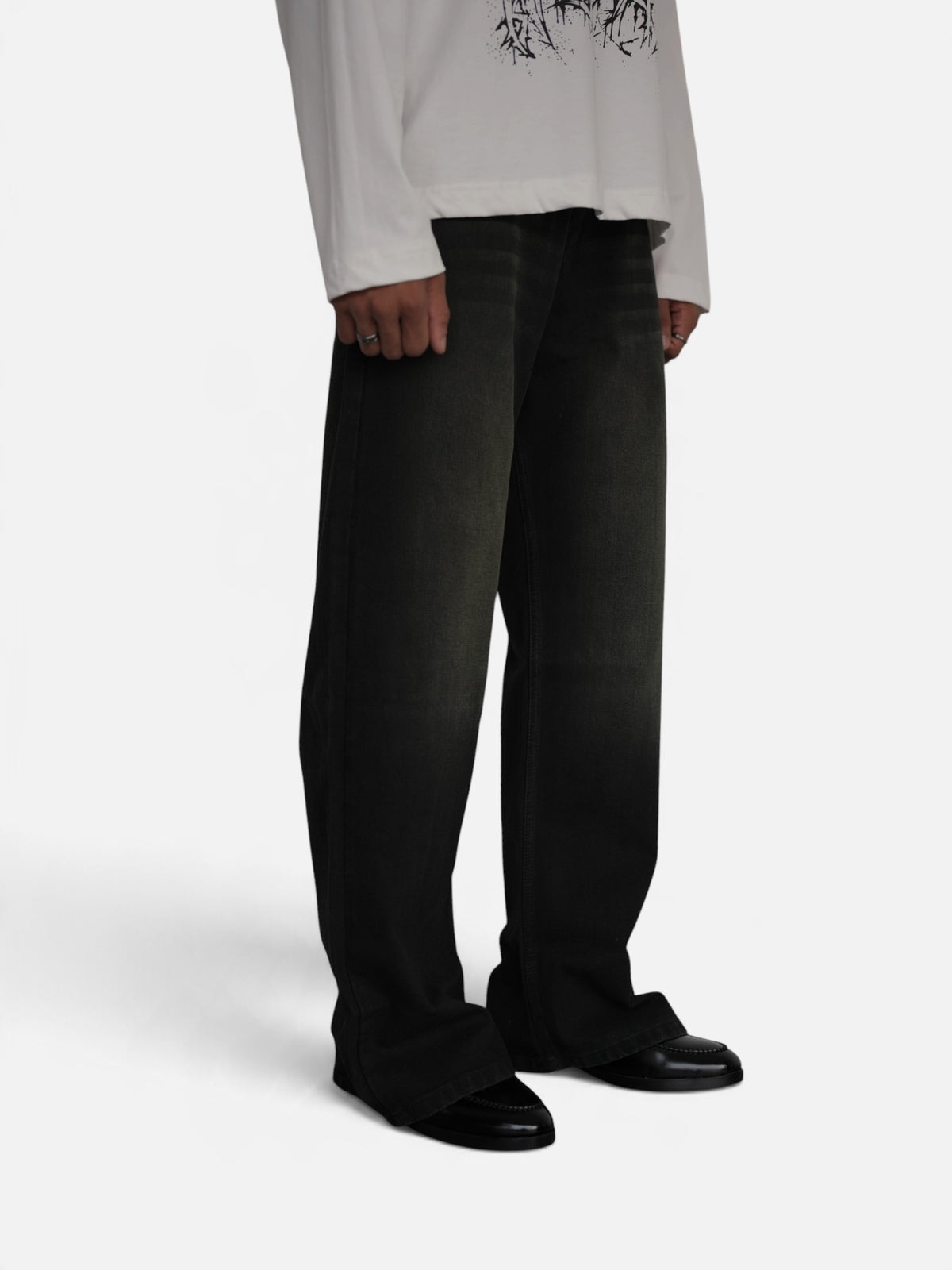 Urban Black Wide Leg Drop-A11