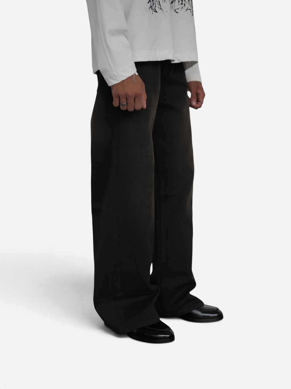 Obsidian Black Wide Leg Drop-A12
