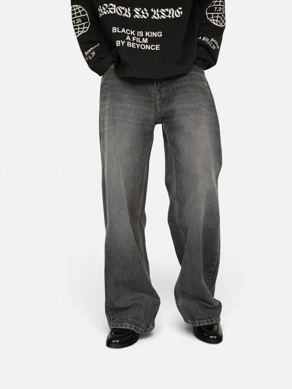 Grey Vintage Noir Denim Drop-A9