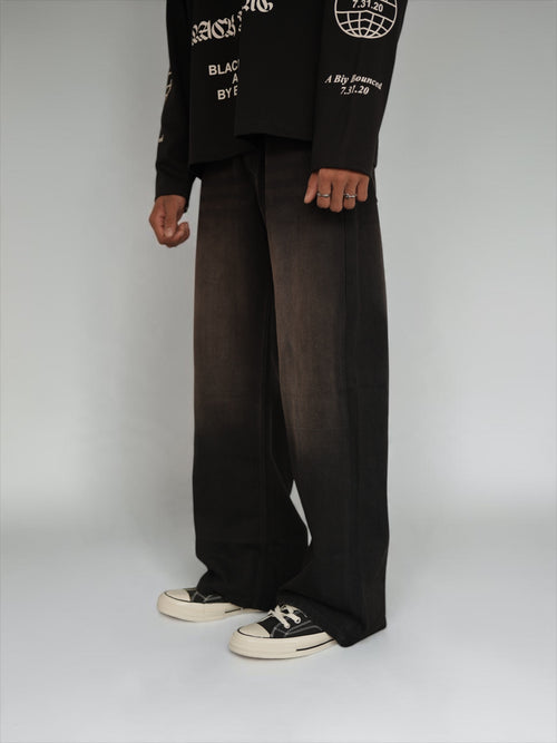 Afterdark  Black Wide Leg Drop- A8