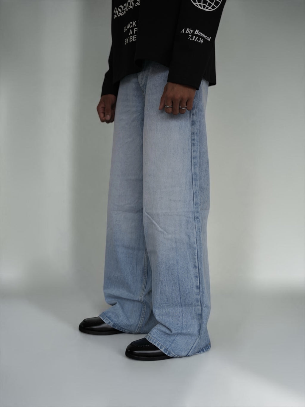 Ice Blue Wide Leg Drop-A4