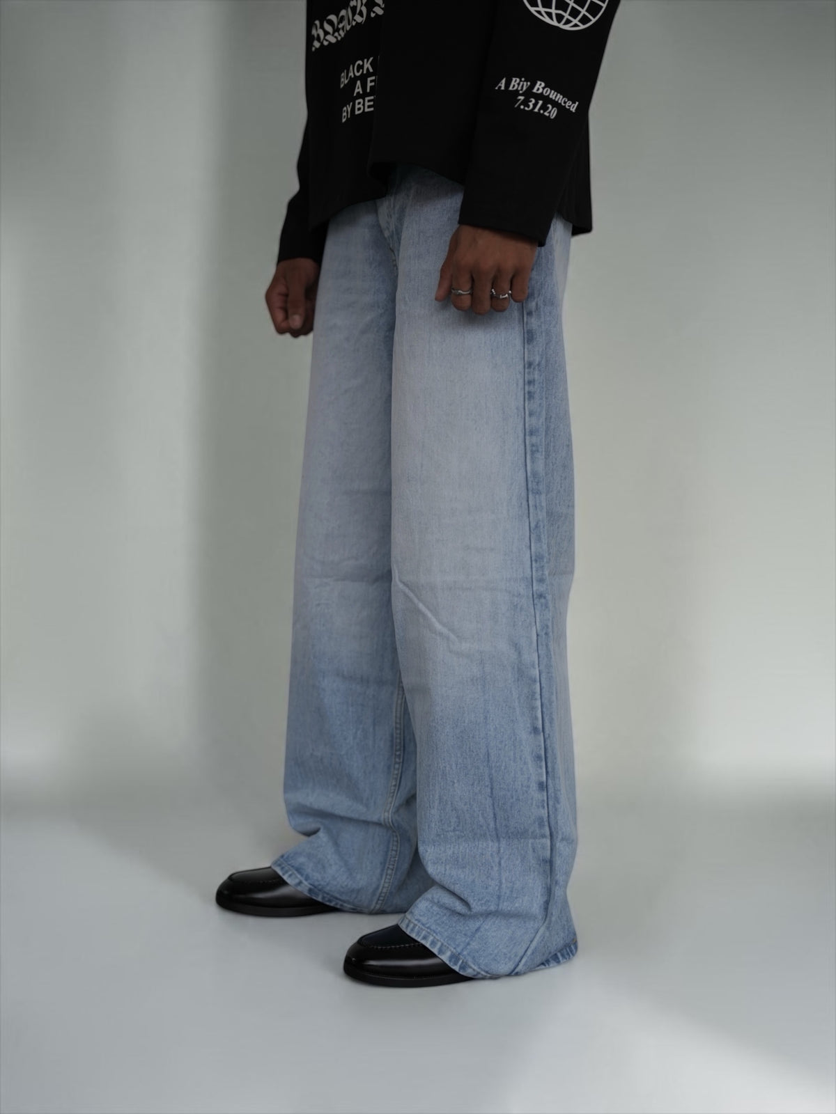 Ice Blue Wide Leg Drop-A4