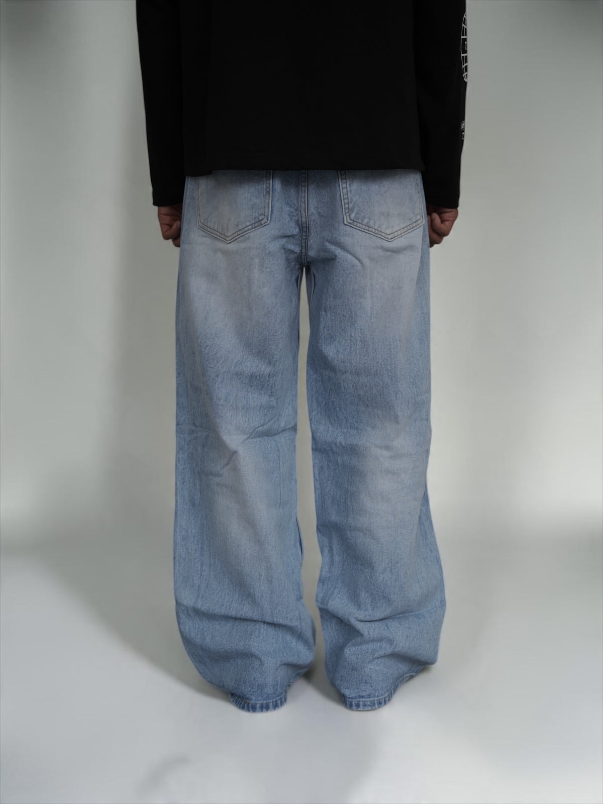 Ice Blue Wide Leg Drop-A4