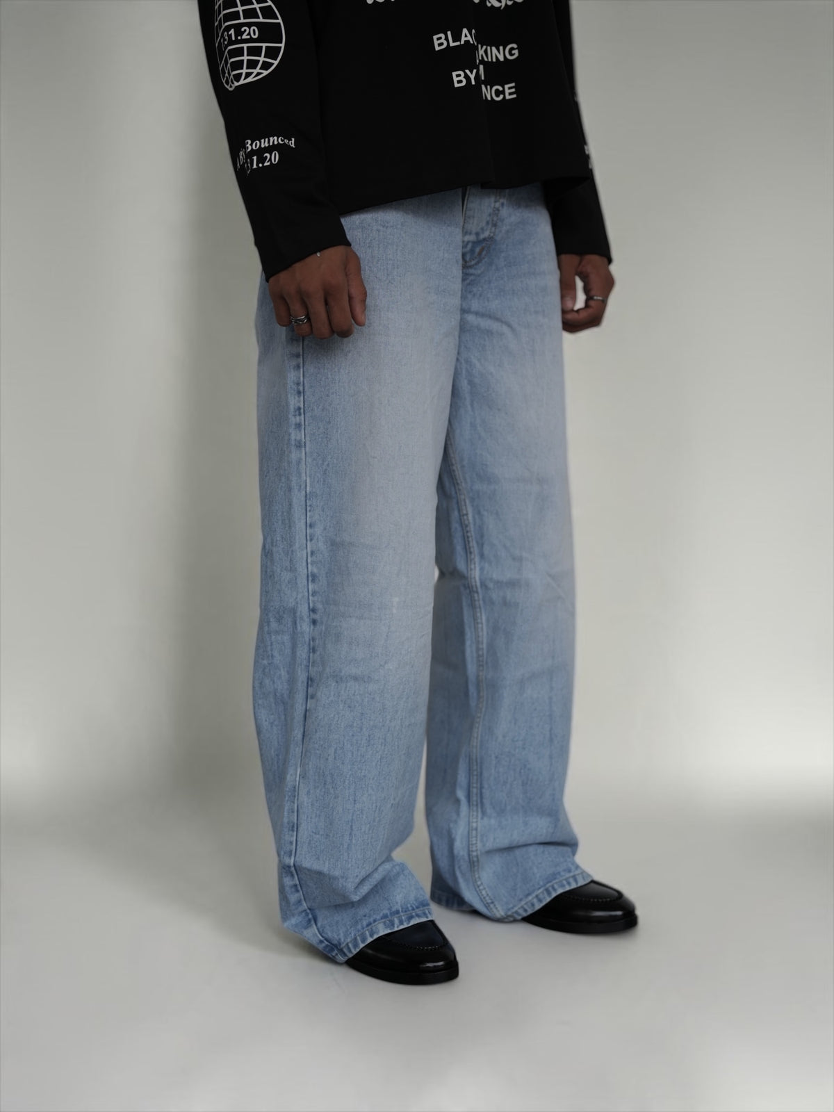 Ice Blue Wide Leg Drop-A4