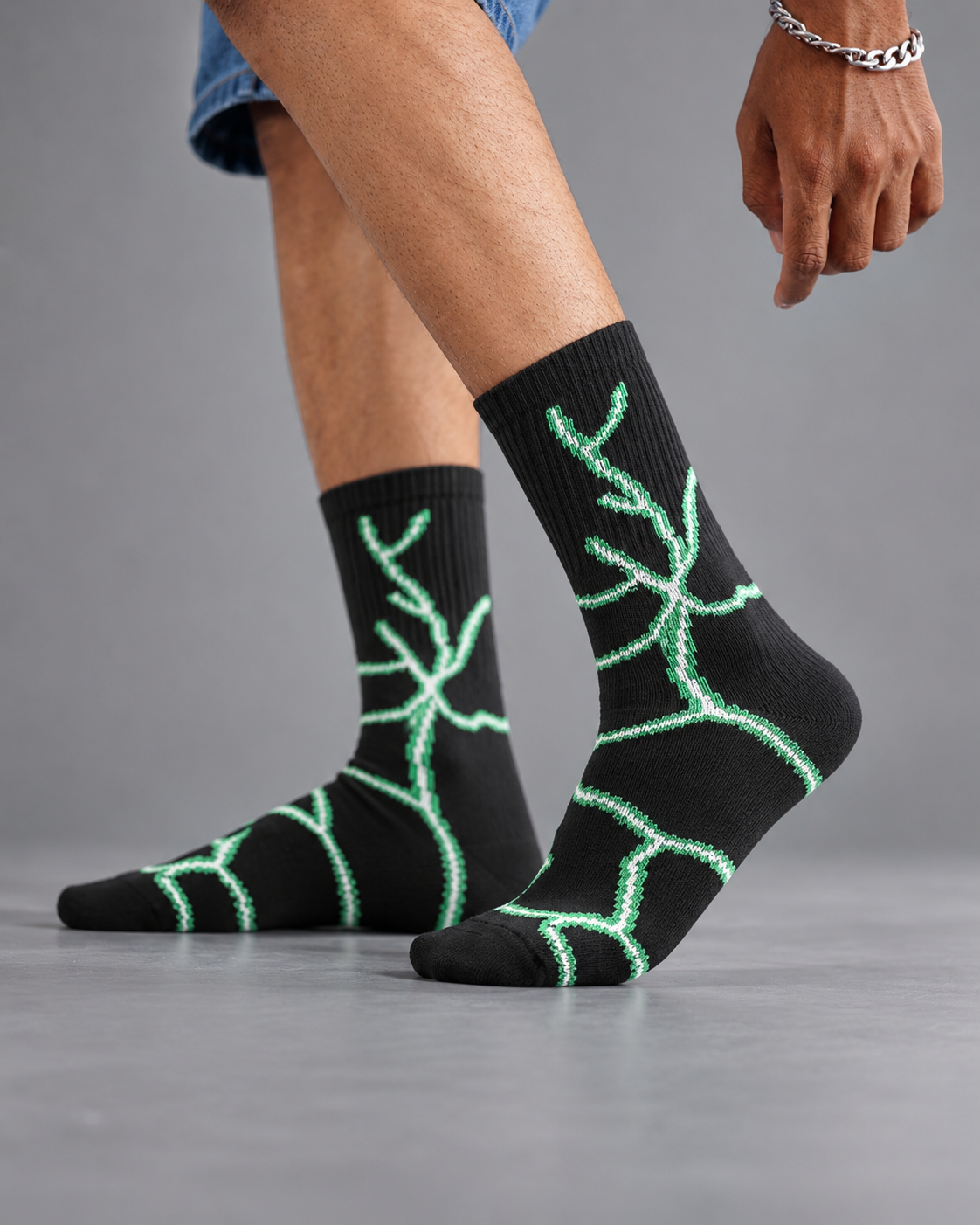 MINNAL GREEN SOCKS DROP5
